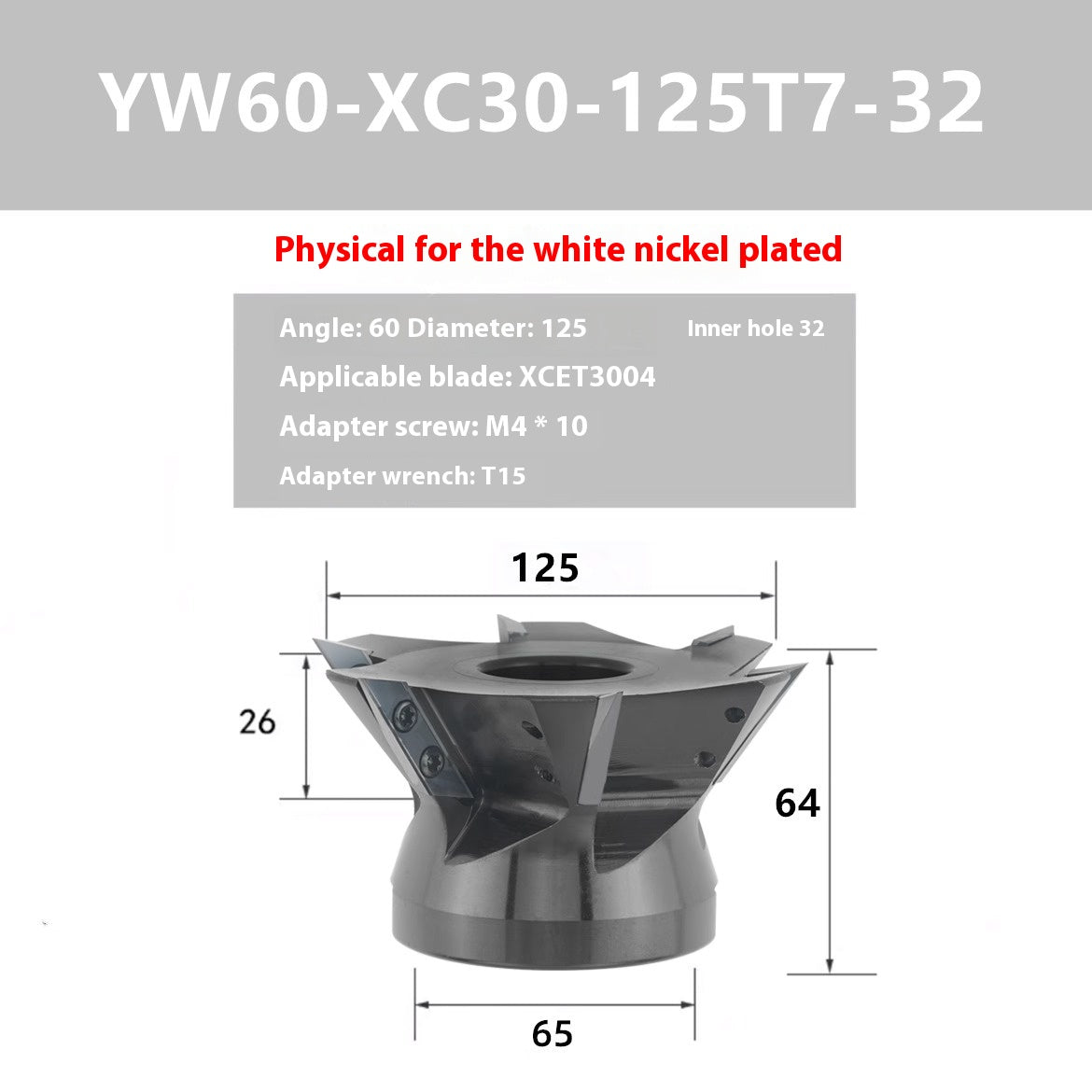 2087-Machining center: long edge dovetail milling cutter bar XCET3004 milling cutter disc cleaning root, V-groove dovetail 55 degrees, 60 degrees, 75 degrees Shandong Denso Pricision Tools Co.,Ltd.